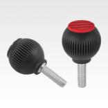 Spherical knobs with external thread - inch