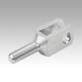 Clevis, steel or stainless steel with external thread