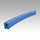 Silicone edge protection profiles with integrated steel retaining strip FDA approved, form A