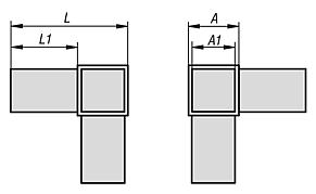 Square tube connectorsthree-way